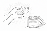 Warm Butter: by scooping a small amount  in palm of hands and rub together until it melts